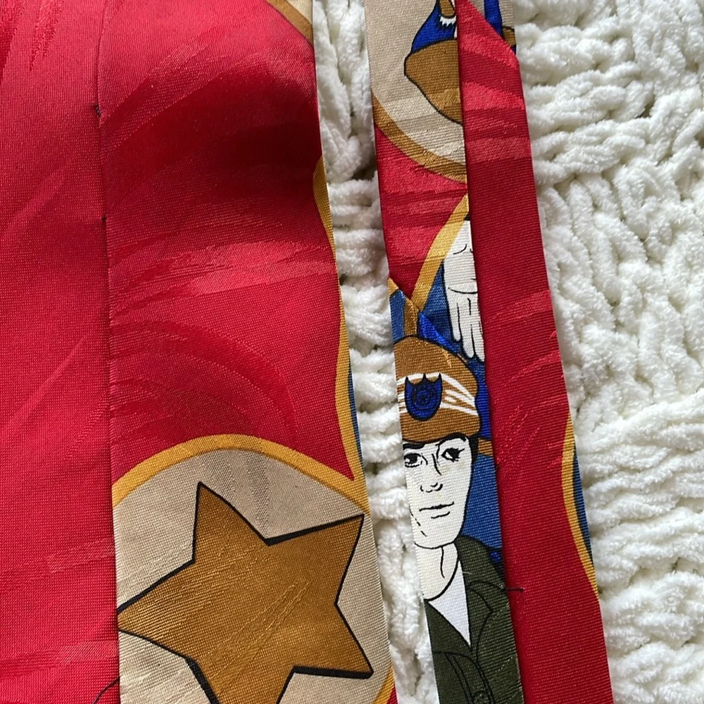 Dimoda Vintage Men’s Police Novelty Handmade Necktie